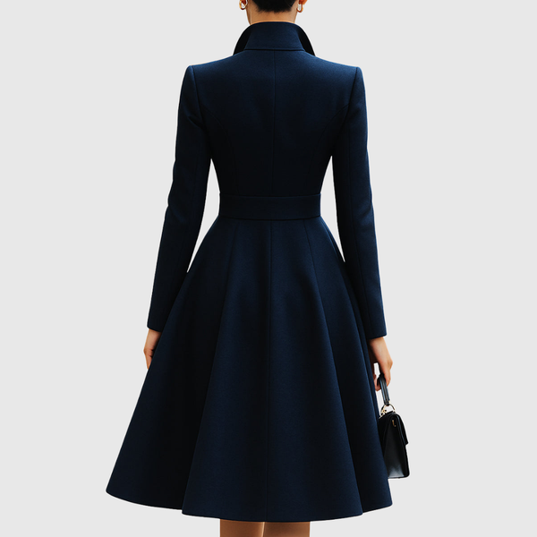 Leonor™ | Vestido abrigo azul marino