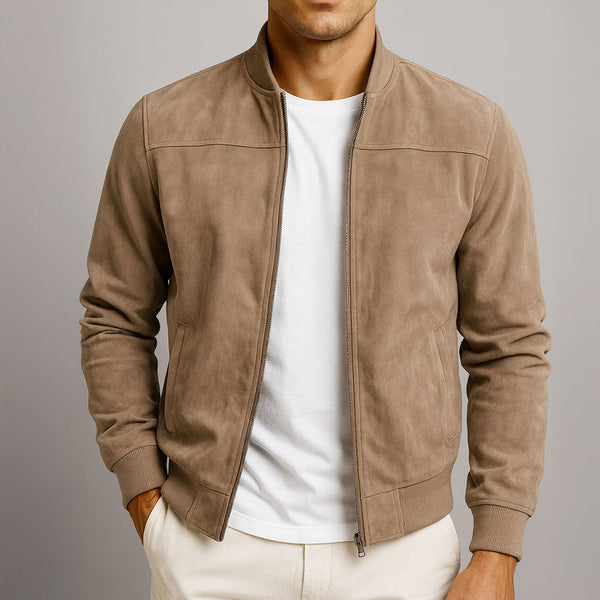 Áureo Arena - Chaqueta de aspecto ante para hombre
