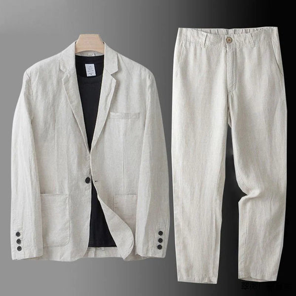 Lucas | Traje de lino premium de corte clásico