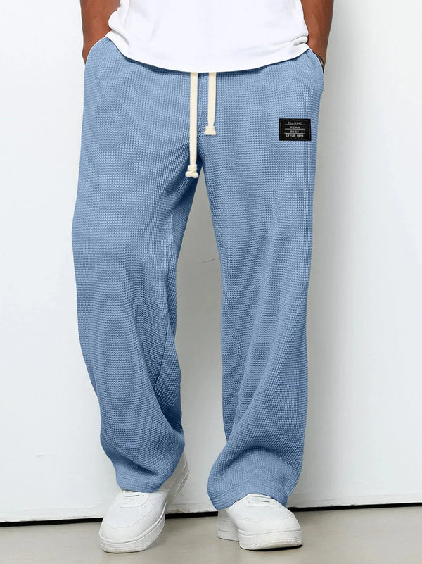Lorenzo | Pantalones de pierna ancha con tejido de panal