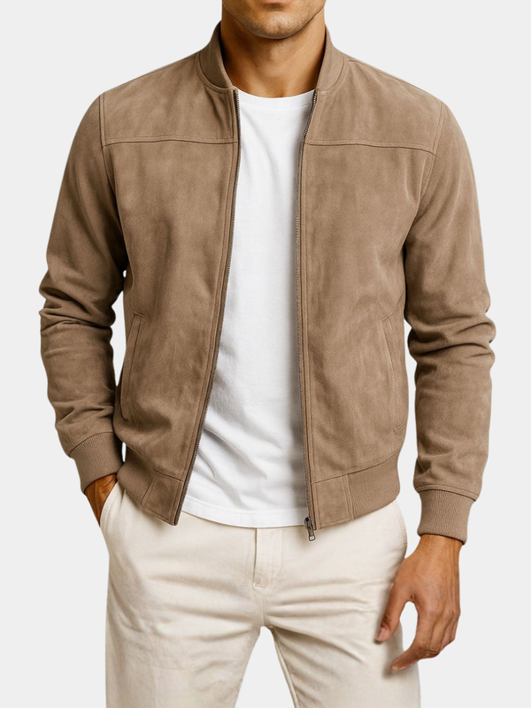 Áureo Arena - Chaqueta de aspecto ante para hombre